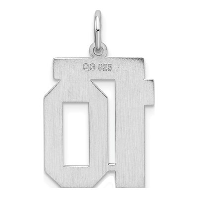 Sterling Silver Number 10 Pendant – view 5