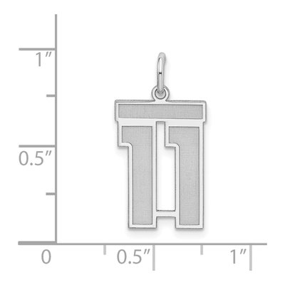 Sterling Silver Number 11 Charm – view 4