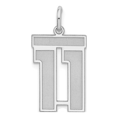 Sterling Silver Number 11 Charm