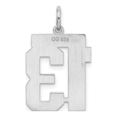 Sterling Silver Number 13 Charm – view 5