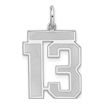 Sterling Silver Number 13 Charm