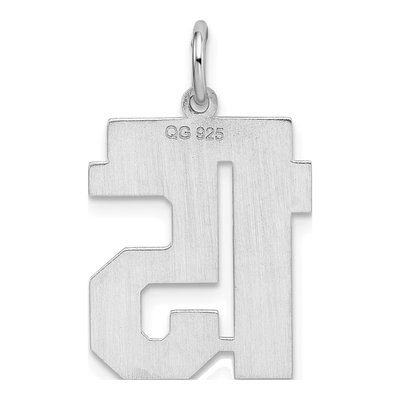 Sterling Silver Number 15 Charm – view 5
