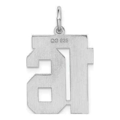 Sterling Silver Number 16 Pendant – view 5