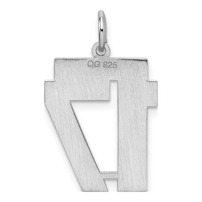 Sterling Silver Number 17 Charm – view 5