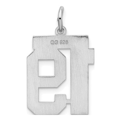 Sterling Silver Number 19 Pendant – view 5
