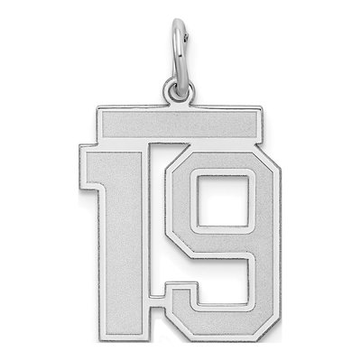 Sterling Silver Number 19 Pendant