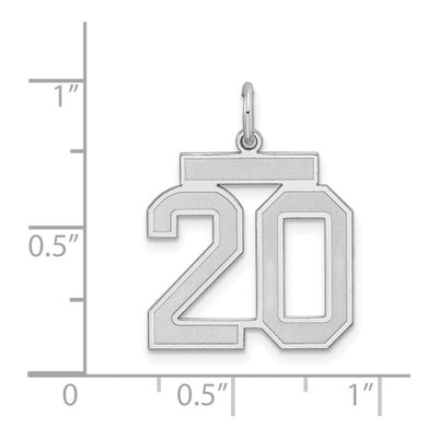 Sterling Silver Number 20 Pendant – view 4