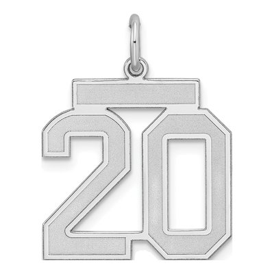 Sterling Silver Number 20 Pendant