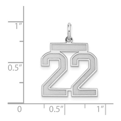 Sterling Silver Number 22 Charm – view 4