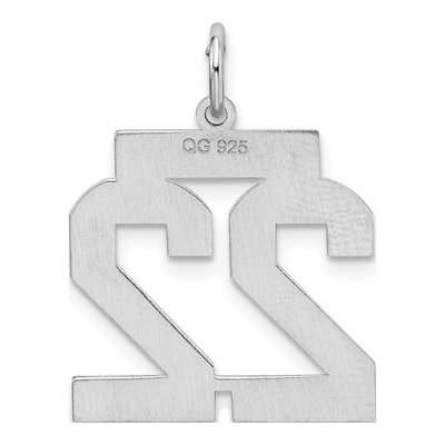 Sterling Silver Number 22 Charm – view 5