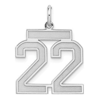 Sterling Silver Number 22 Charm