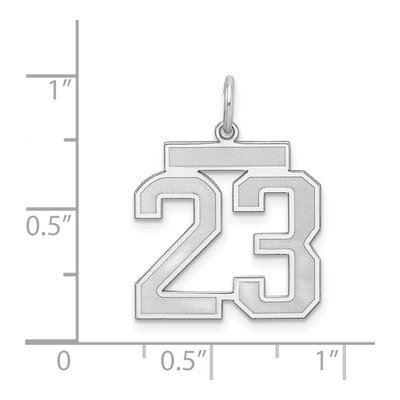 Sterling Silver Number 23 Charm – view 4