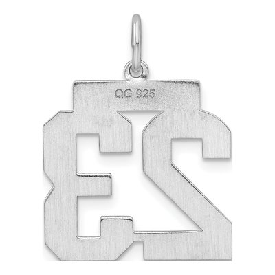 Sterling Silver Number 23 Charm – view 5