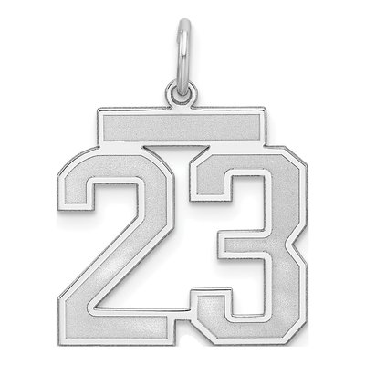 Sterling Silver Number 23 Charm