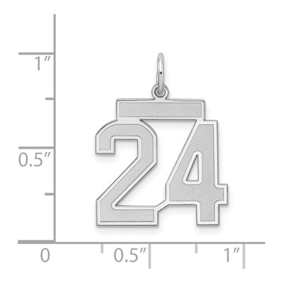 Sterling Silver Number 24 Charm – view 4