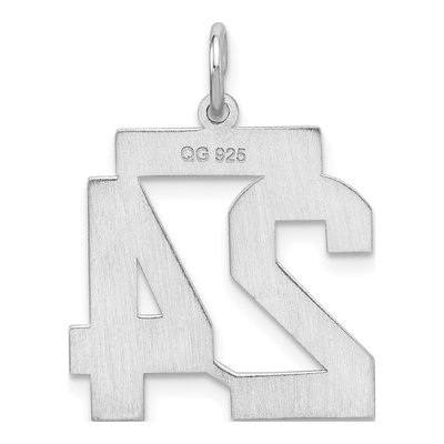 Sterling Silver Number 24 Charm – view 5