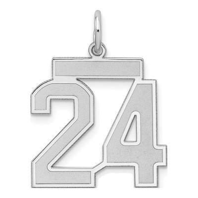 Sterling Silver Number 24 Charm