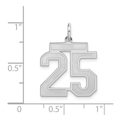 Sterling Silver Number 25 Pendant – view 4