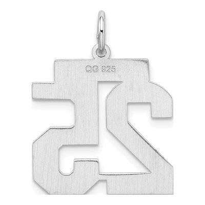 Sterling Silver Number 25 Pendant – view 5