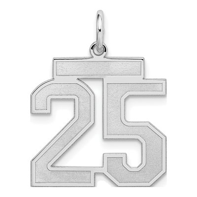 Sterling Silver Number 25 Pendant
