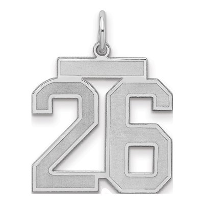 Sterling Silver Number 26 Charm