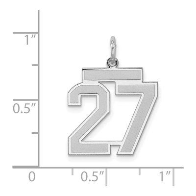 Sterling Silver Number 27 Charm – view 4
