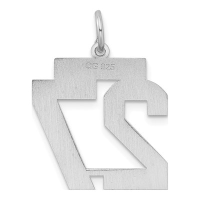 Sterling Silver Number 27 Charm – view 5