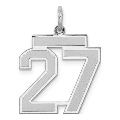 Sterling Silver Number 27 Charm