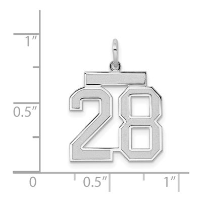 Sterling Silver Number 28 Charm – view 4