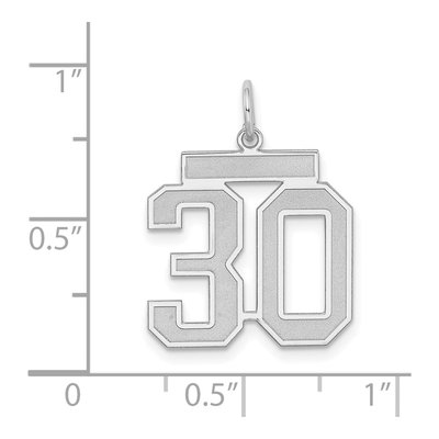 Sterling Silver Number 30 Pendant – view 4