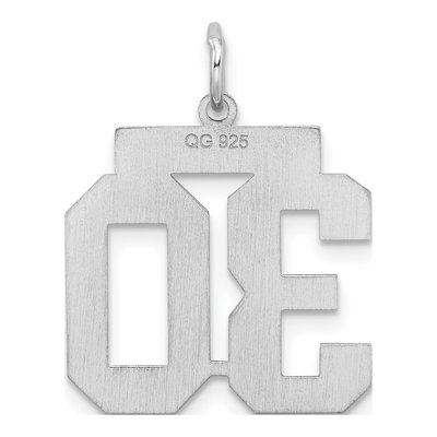 Sterling Silver Number 30 Pendant – view 5