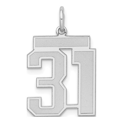 Sterling Silver Number 31 Charm