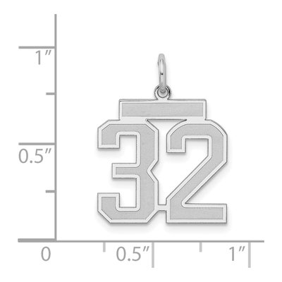 Sterling Silver Number 32 Charm – view 3