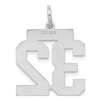 Sterling Silver Number 32 Charm – view 4