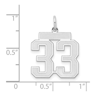 Sterling Silver Number 33 Charm – view 5