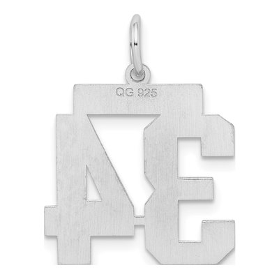 Sterling Silver Number 34 Charm – view 5