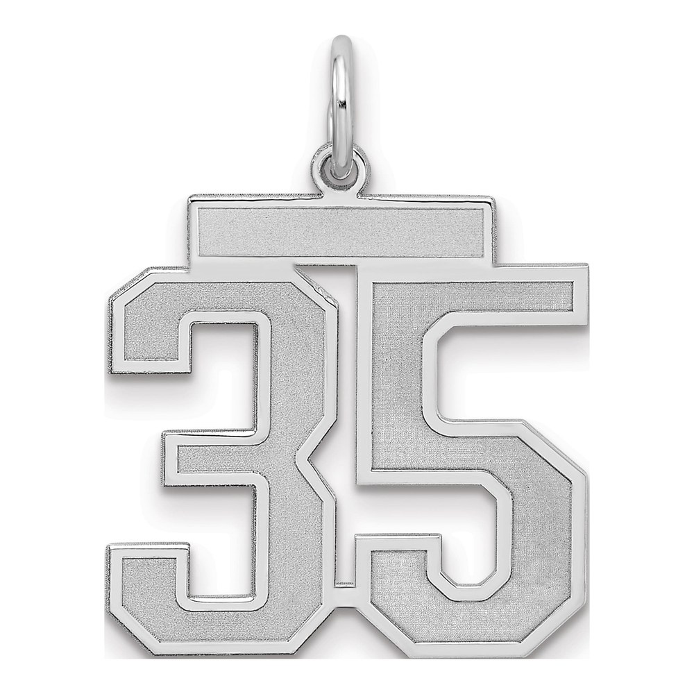Sterling Silver Number 35 Charm