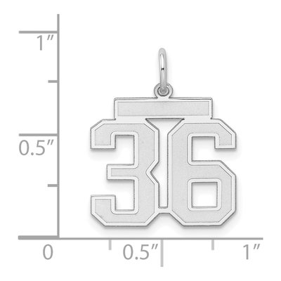 Sterling Silver Number 36 Charm – view 4