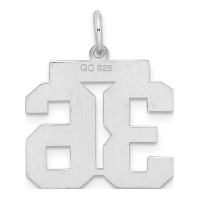 Sterling Silver Number 36 Charm – view 5