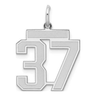 Sterling Silver Number 37 Charm