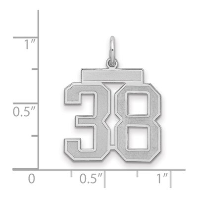 Sterling Silver Number 38 Pendant – view 2