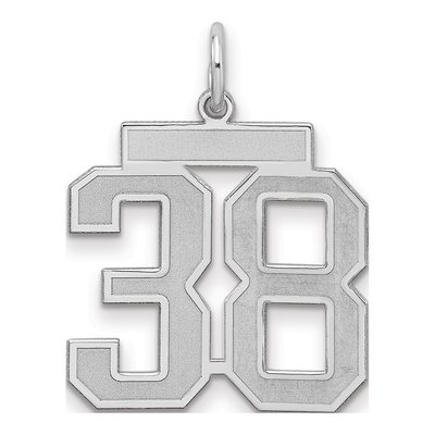 Sterling Silver Number 38 Pendant