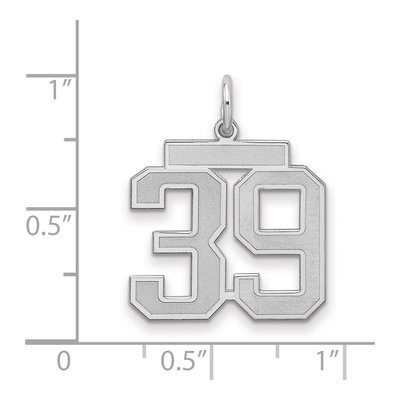 Sterling Silver Number 39 Charm – view 2