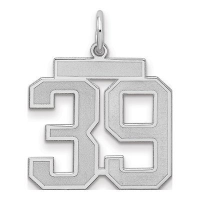 Sterling Silver Number 39 Charm