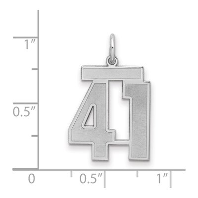 Sterling Silver Number 41 Pendant – view 2