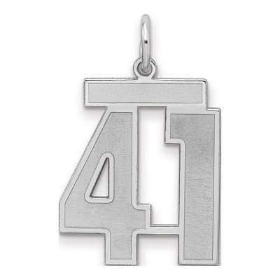 Sterling Silver Number 41 Pendant