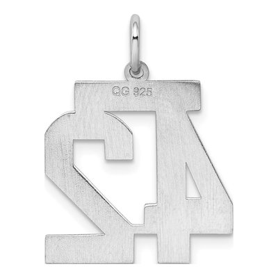 Sterling Silver Number 42 Charm – view 5