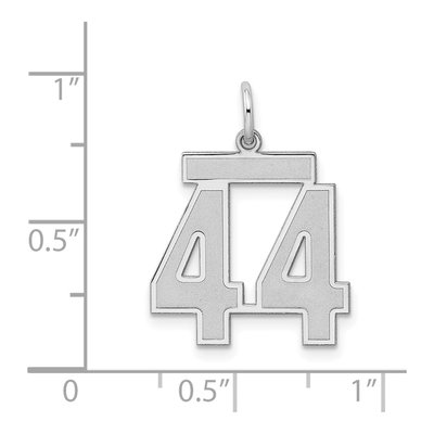 Sterling Silver Number 44 Charm – view 4