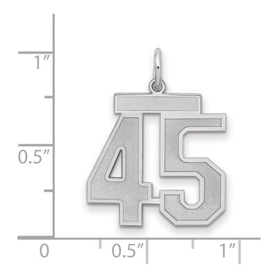 Sterling Silver Number 45 Pendant – view 2