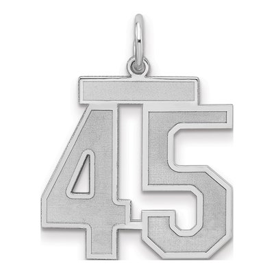 Sterling Silver Number 45 Pendant